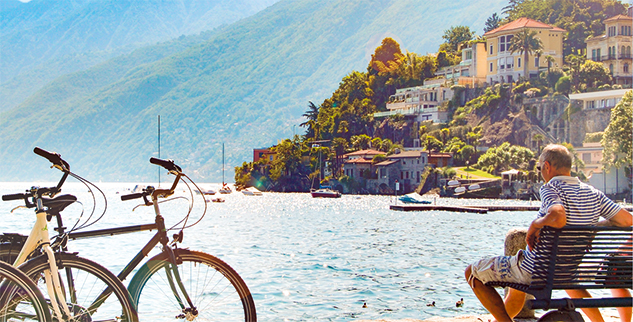 Bildbeschreibung mit Fahrrad am Meer ©14-45