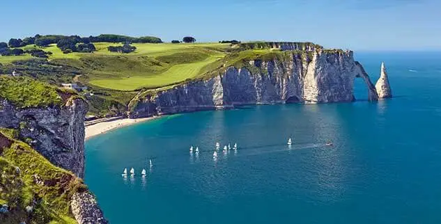 Die Küste der Normandie auf einer Radreise mit der Landpartie