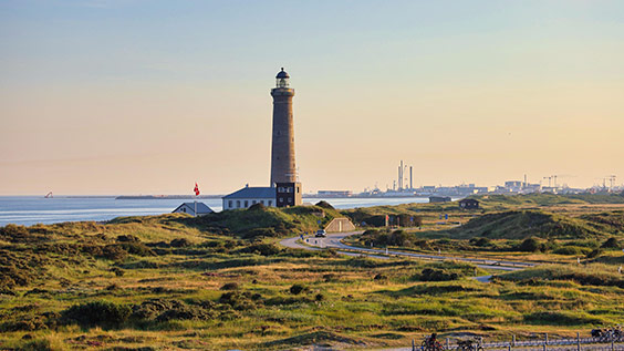 Skagen Leuchtturm, auch bekannt als der graue Leuchtturm,