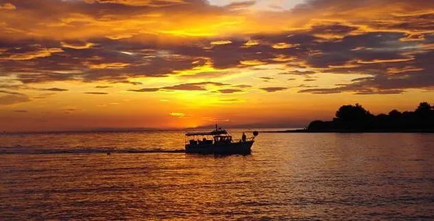 Sonnenuntergang am Meer in Istrien