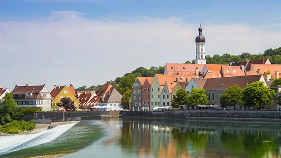 Landsberg am Lech während einer Landpartie-Radreise (Deutschlandtour Teil 3)