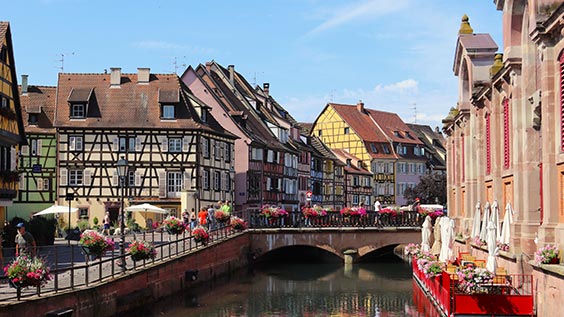 Colmar und seine Grachten im Elsass