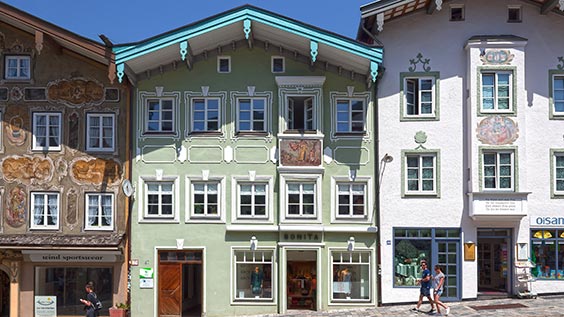 Alte Fachwerkhäuser in Berchtesgaden
