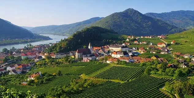 Spitz an der Donau in der Wachau, einer UNESCO-Weltkulturerbestätte in Niederösterreich