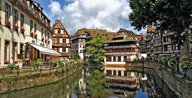 Maison des Tanneurs (Gerberhaus) in La Petite France, einem historischen Viertel in Straßburg, Frank