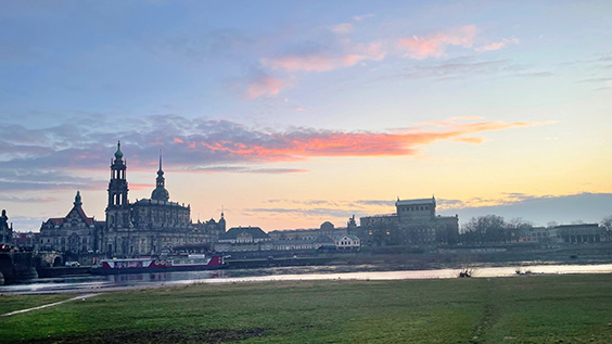 Dresden bei Sonnenuntergang